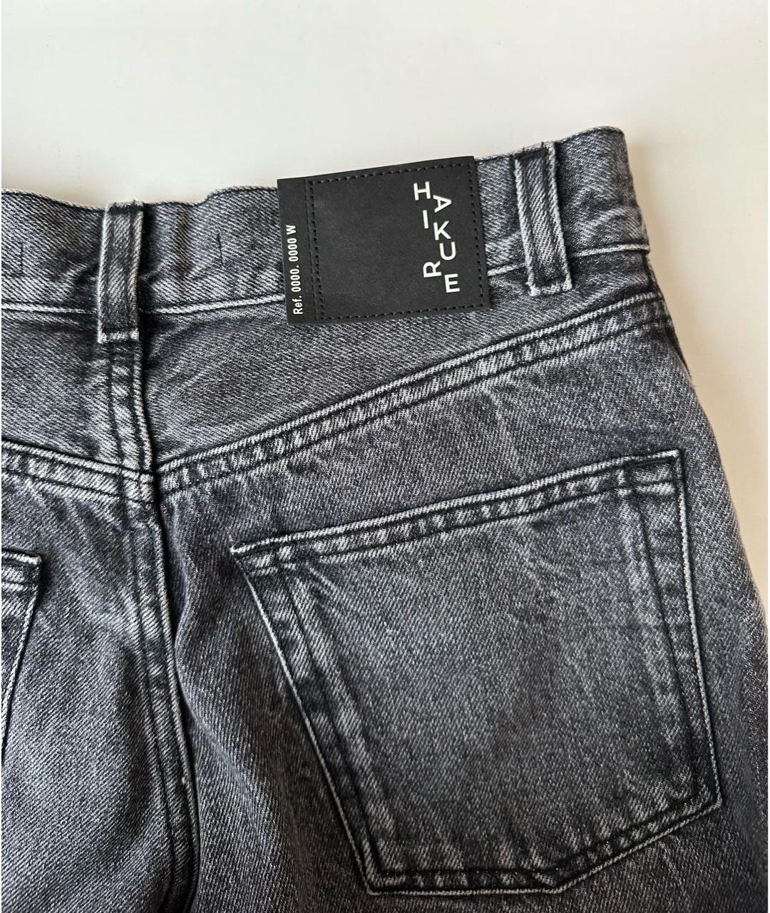 HAIKURE Антрацитовые хлопковые прямые джинсы, фото 4