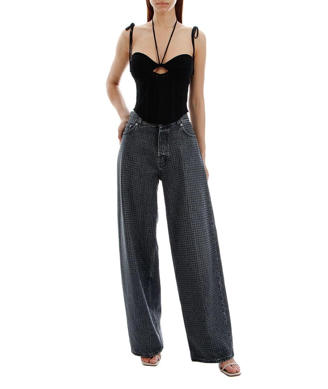 HAIKURE Антрацитовые хлопковые прямые джинсы, фото 7