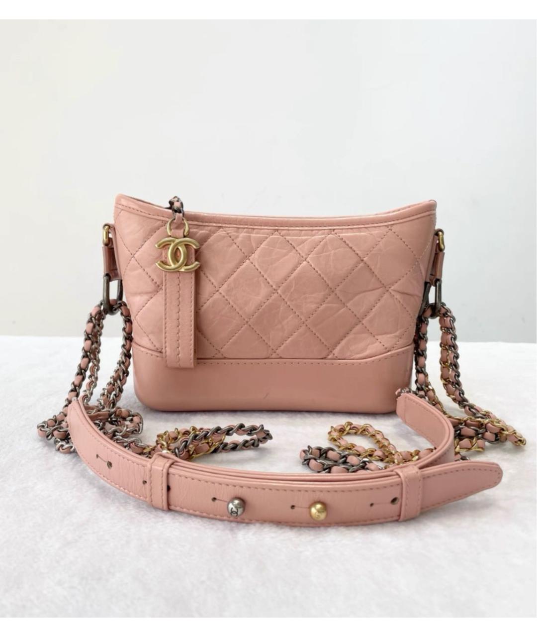 CHANEL Бежевая кожаная сумка через плечо, фото 2