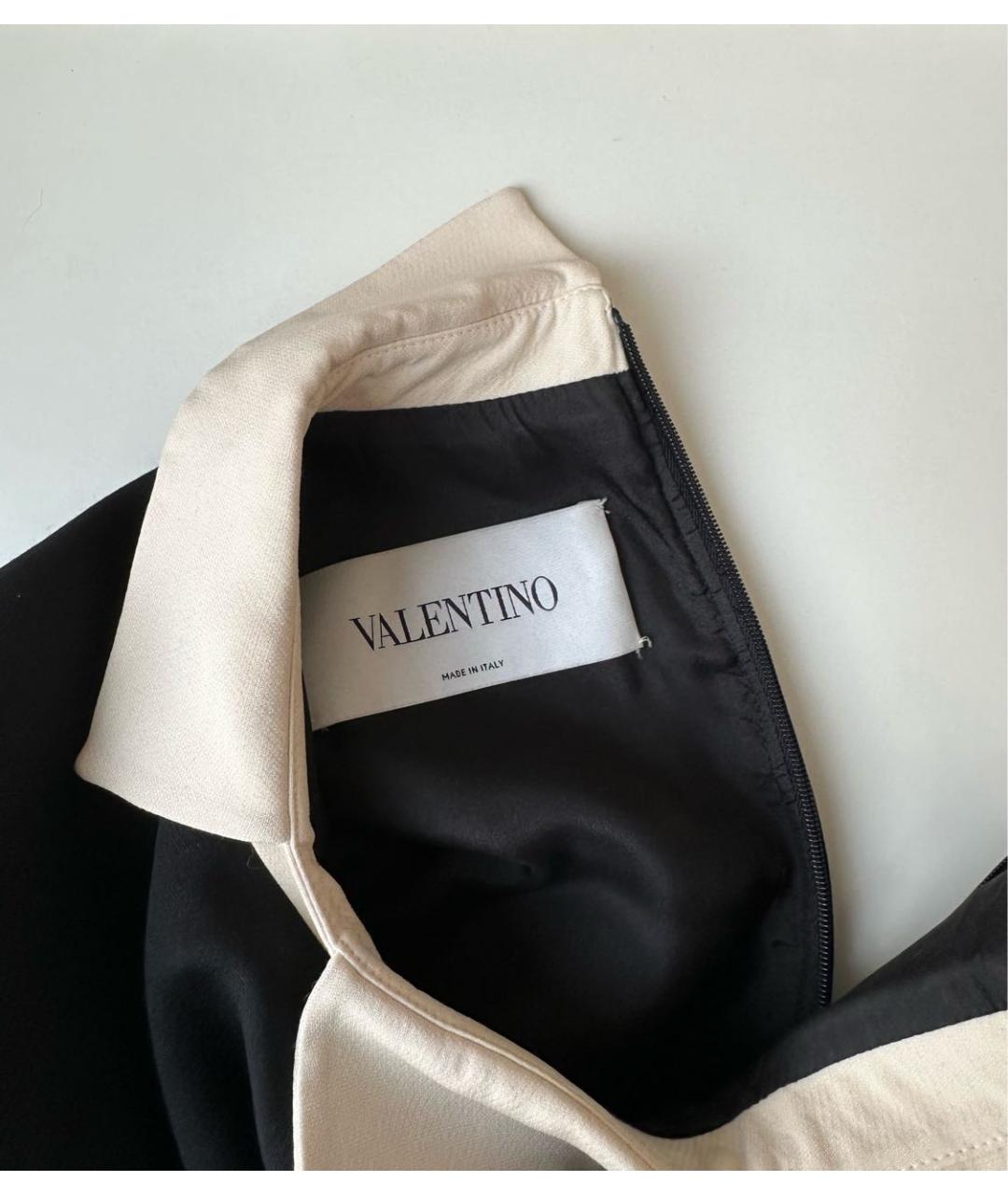 VALENTINO Черное шерстяное повседневное платье, фото 5