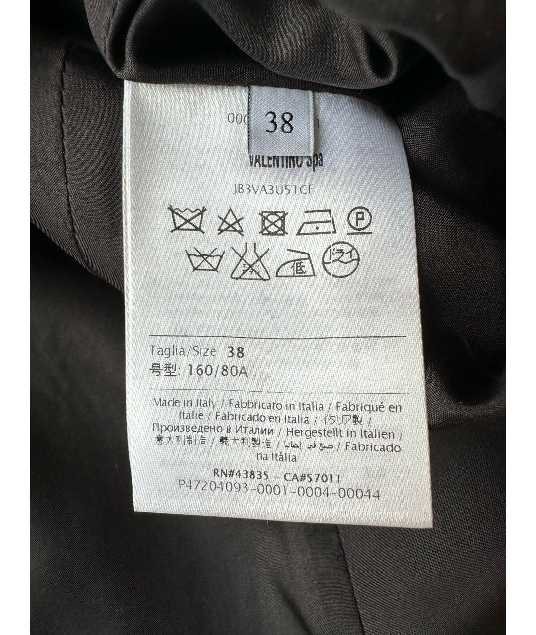 VALENTINO Черное шерстяное повседневное платье, фото 6