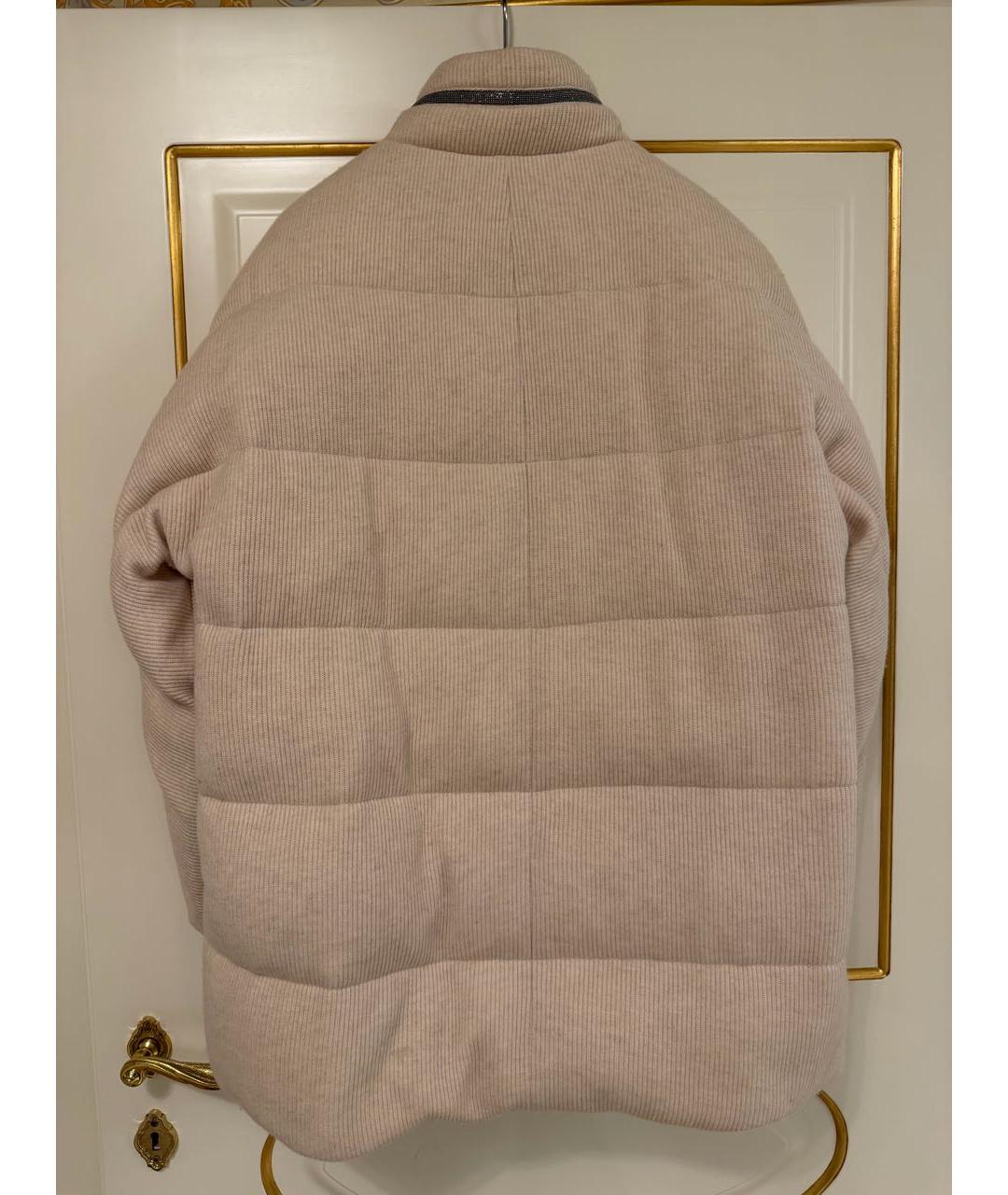 BRUNELLO CUCINELLI Бежевый кашемировый пуховик, фото 4