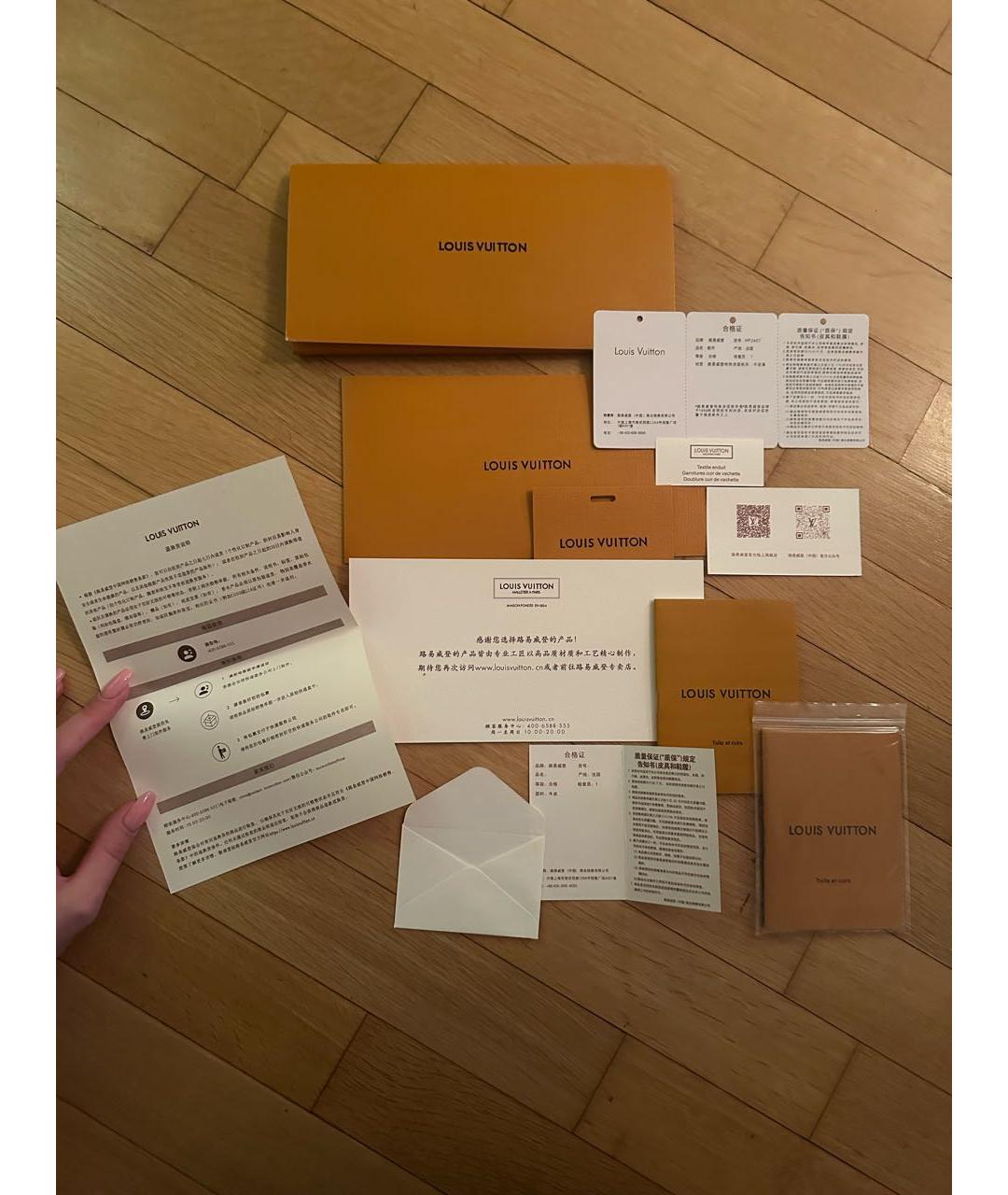 LOUIS VUITTON Красная кожаная сумка с короткими ручками, фото 6