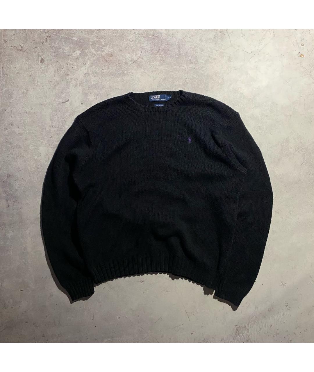 POLO RALPH LAUREN Черный хлопковый джемпер / свитер, фото 4