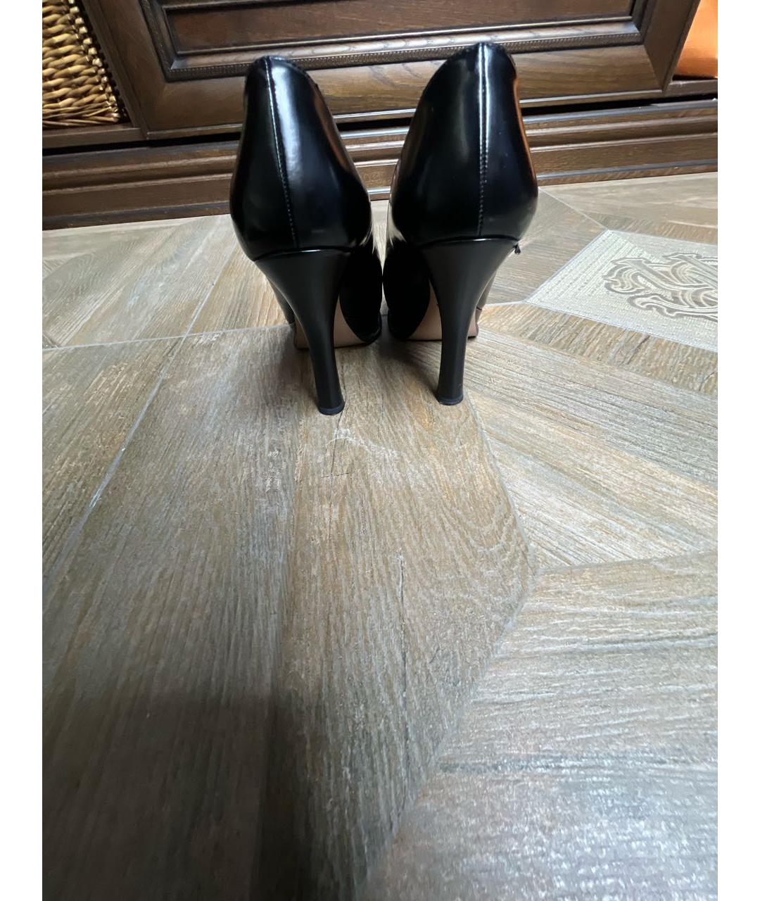 PRADA Черные кожаные туфли, фото 5