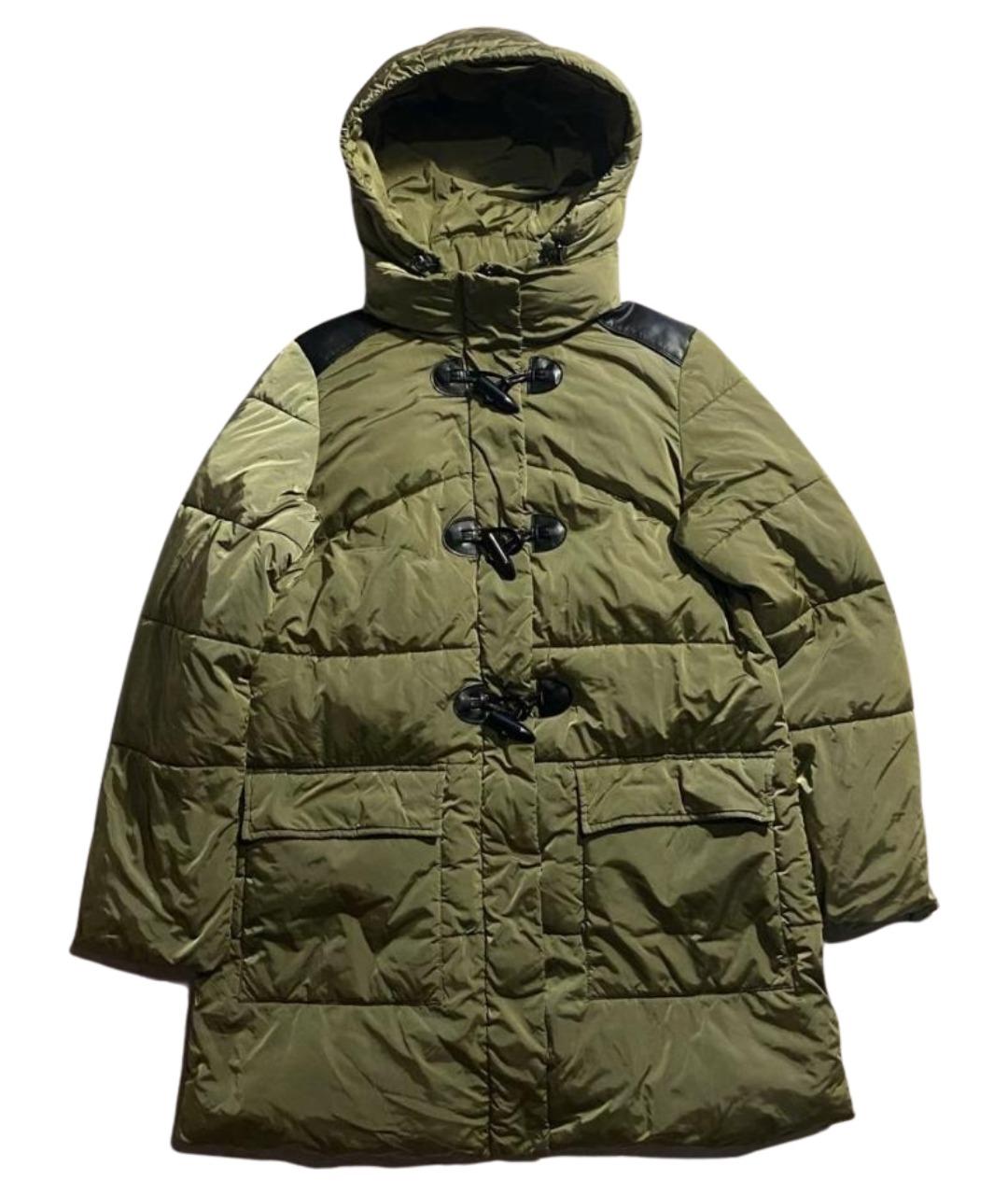 PINKO Хаки полиэстеровый пуховик, фото 1