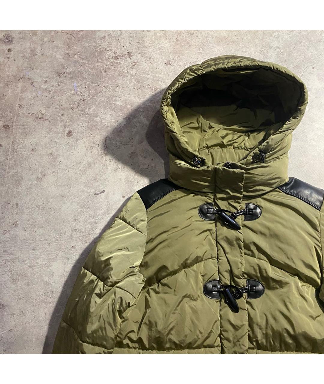 PINKO Хаки полиэстеровый пуховик, фото 2