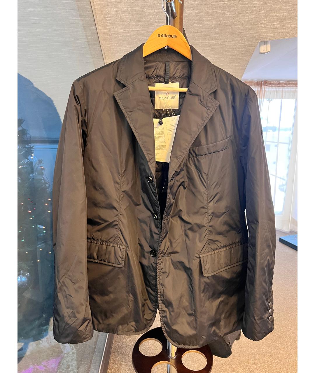 MONCLER Черный пуховик, фото 10