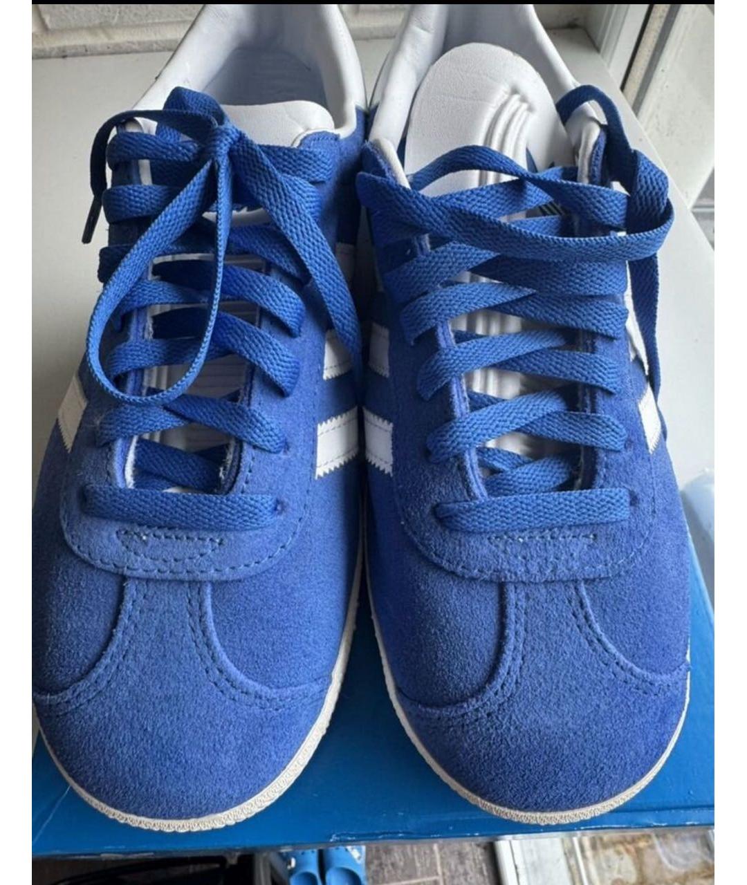 ADIDAS Синие замшевые кеды, фото 2