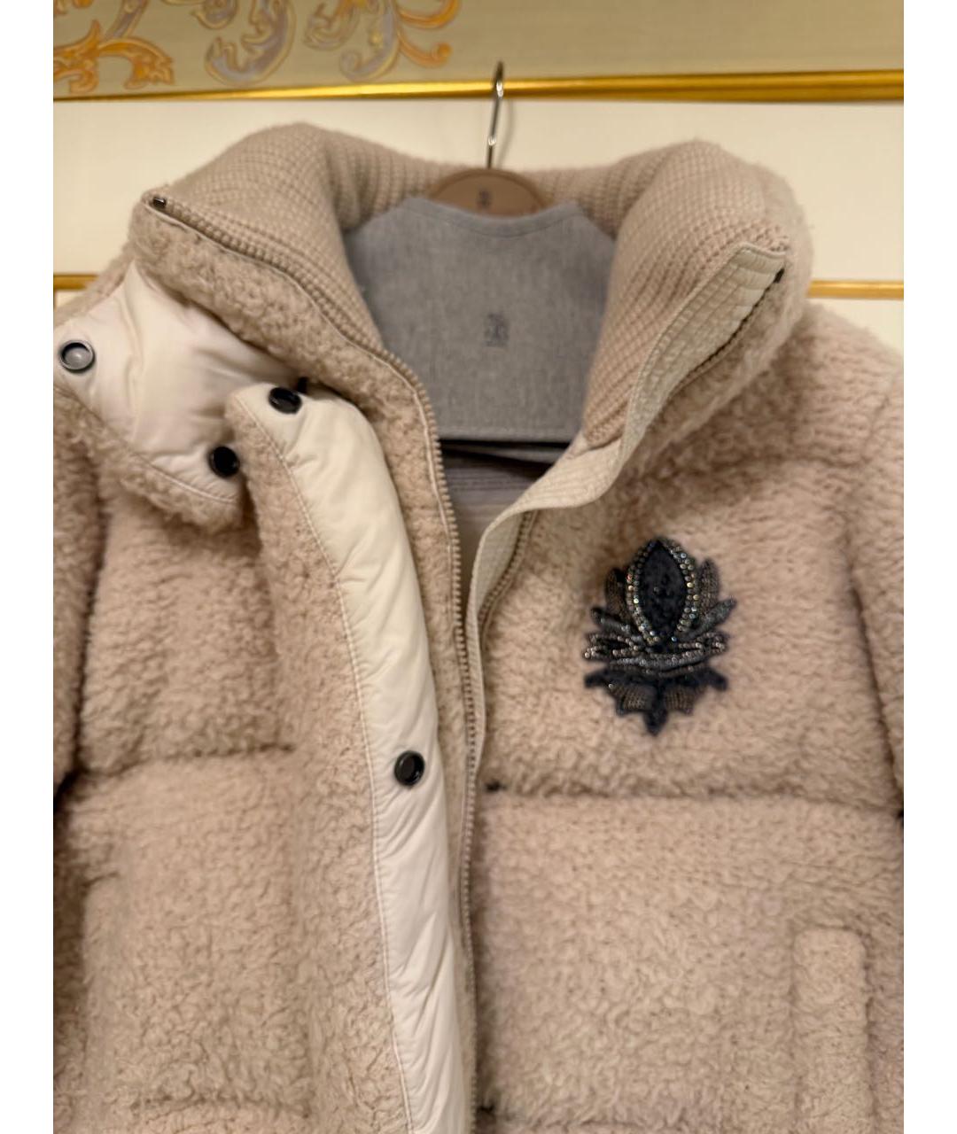 BRUNELLO CUCINELLI Бежевая шерстяная куртка, фото 3