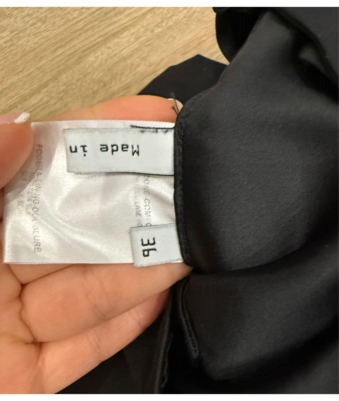 BALENCIAGA Черные шелковые прямые брюки, фото 4