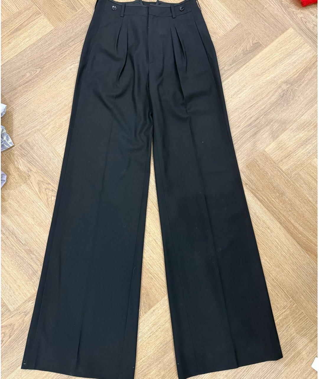 BALENCIAGA Черные шелковые прямые брюки, фото 5