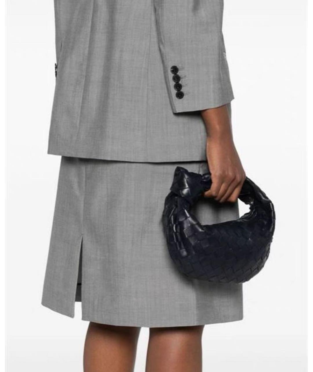 BOTTEGA VENETA Черная кожаная сумка с короткими ручками, фото 4