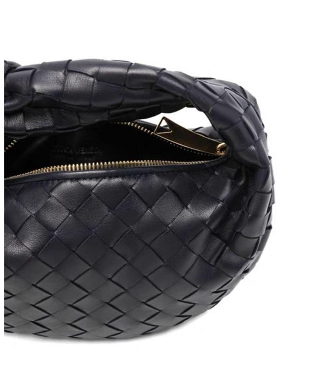 BOTTEGA VENETA Черная кожаная сумка с короткими ручками, фото 3