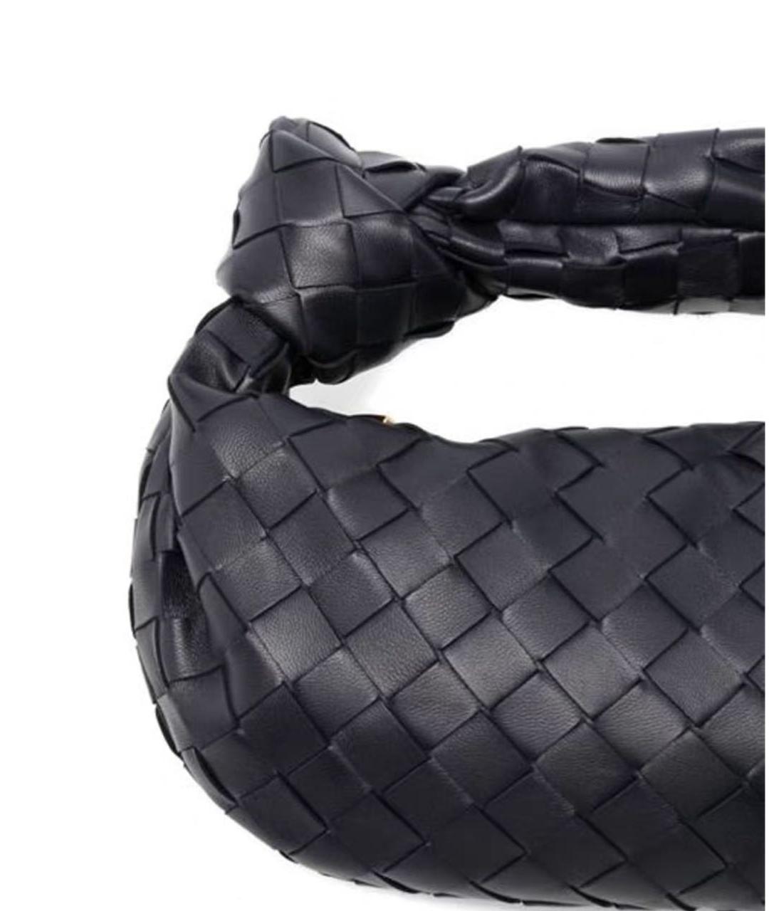 BOTTEGA VENETA Черная кожаная сумка с короткими ручками, фото 2