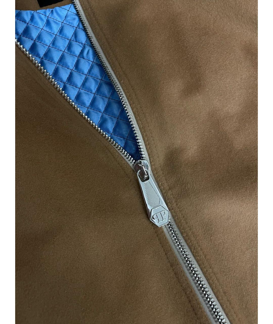 PHILIPP PLEIN Бежевая шерстяная куртка, фото 4