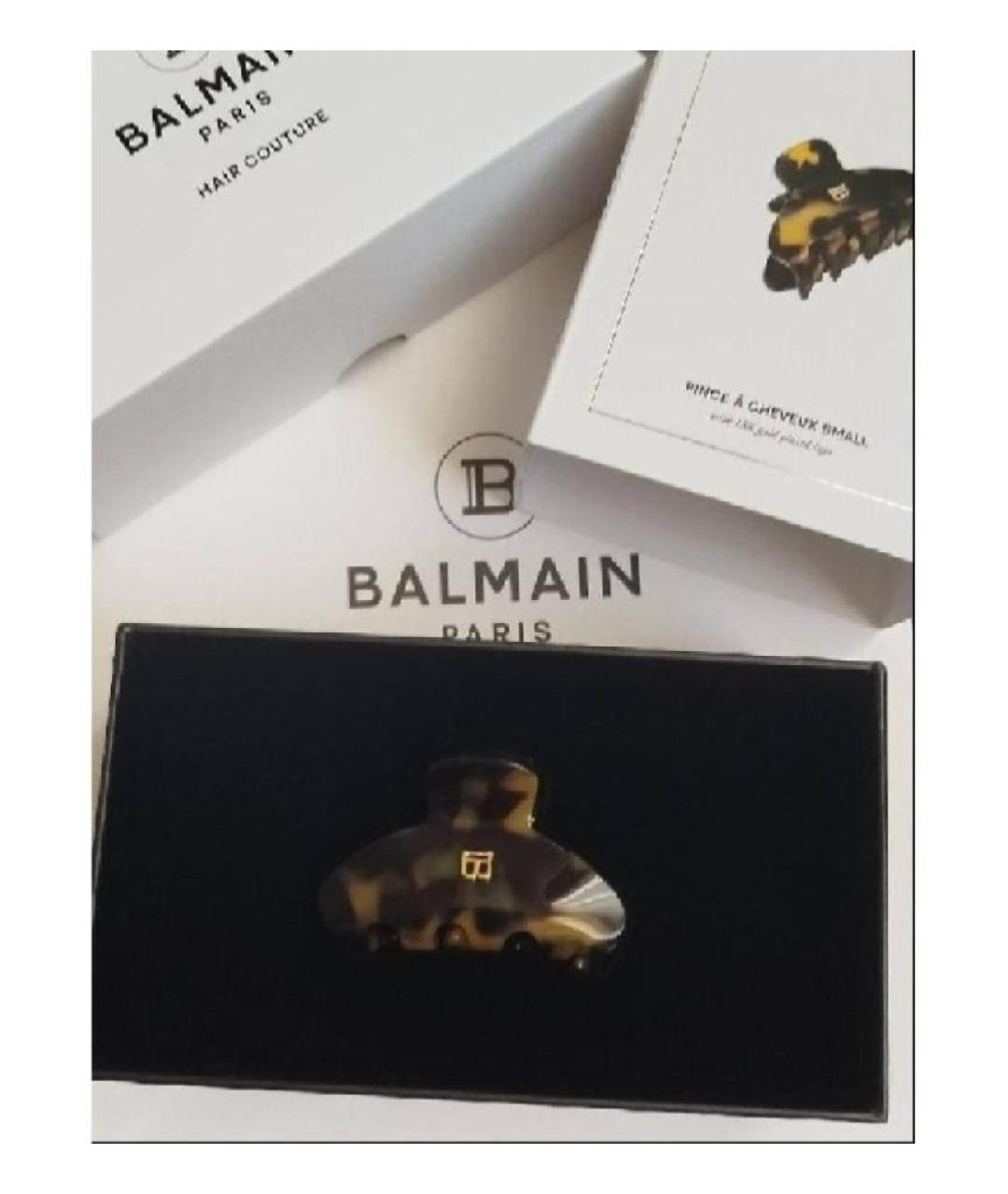 BALMAIN Коричневая заколка, фото 4