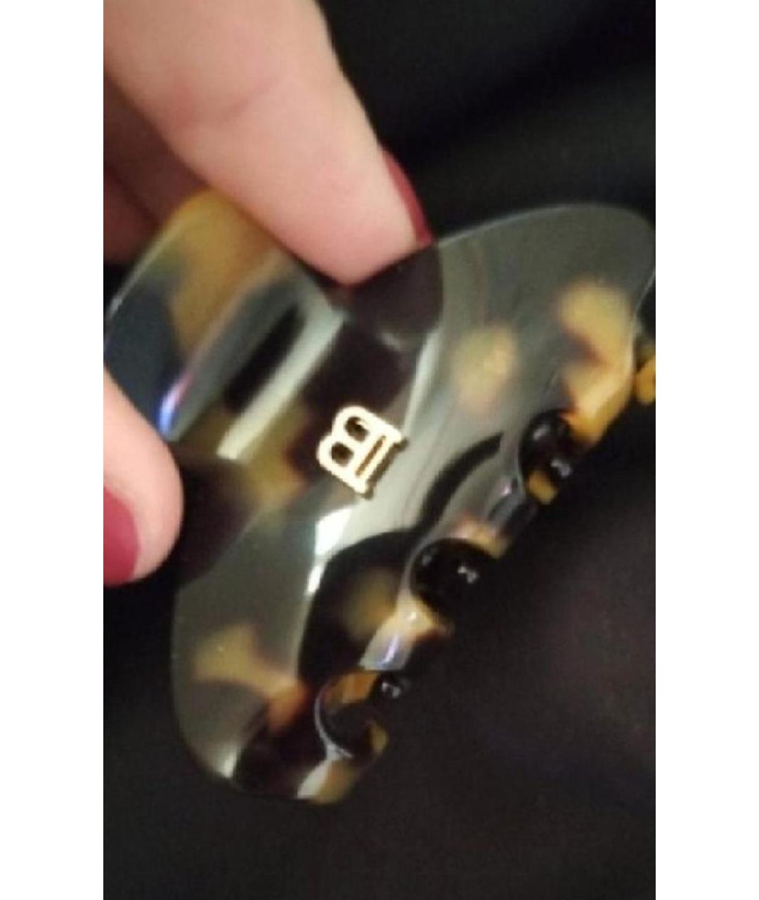 BALMAIN Коричневая заколка, фото 3