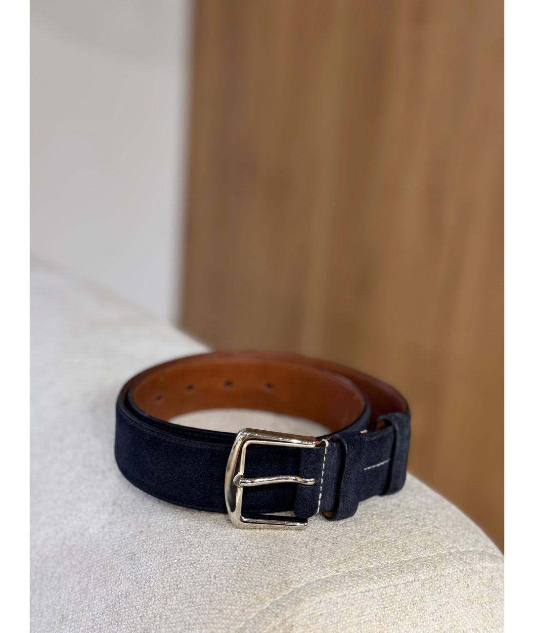 LORO PIANA Черный замшевый ремень, фото 3