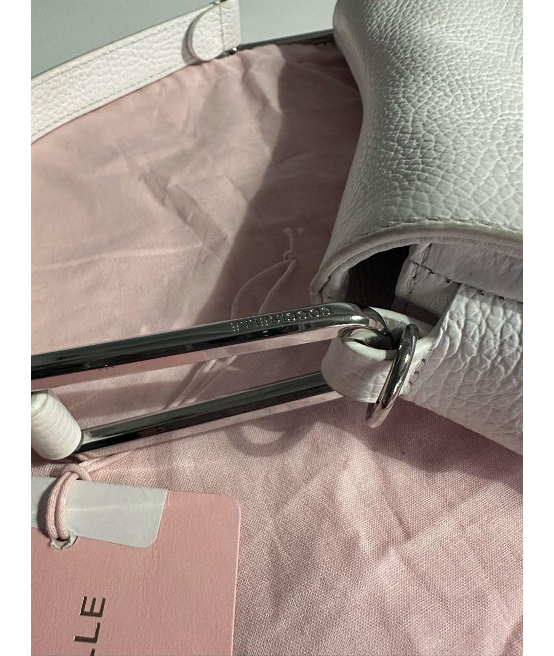 COCCINELLE Белая кожаная сумка через плечо, фото 6