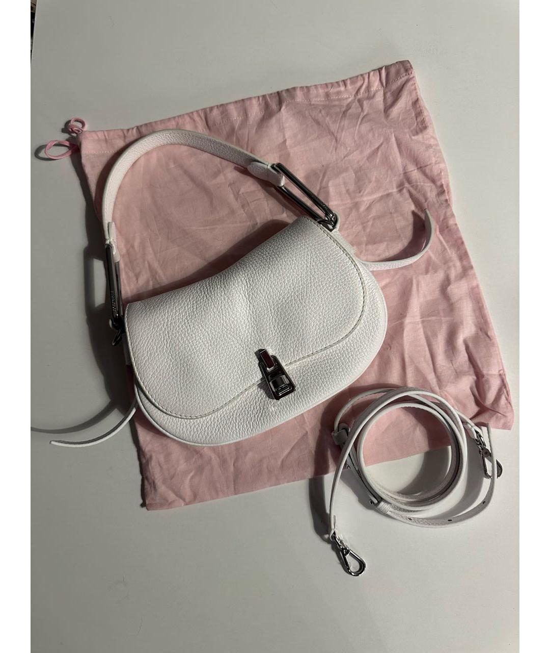 COCCINELLE Белая кожаная сумка через плечо, фото 9