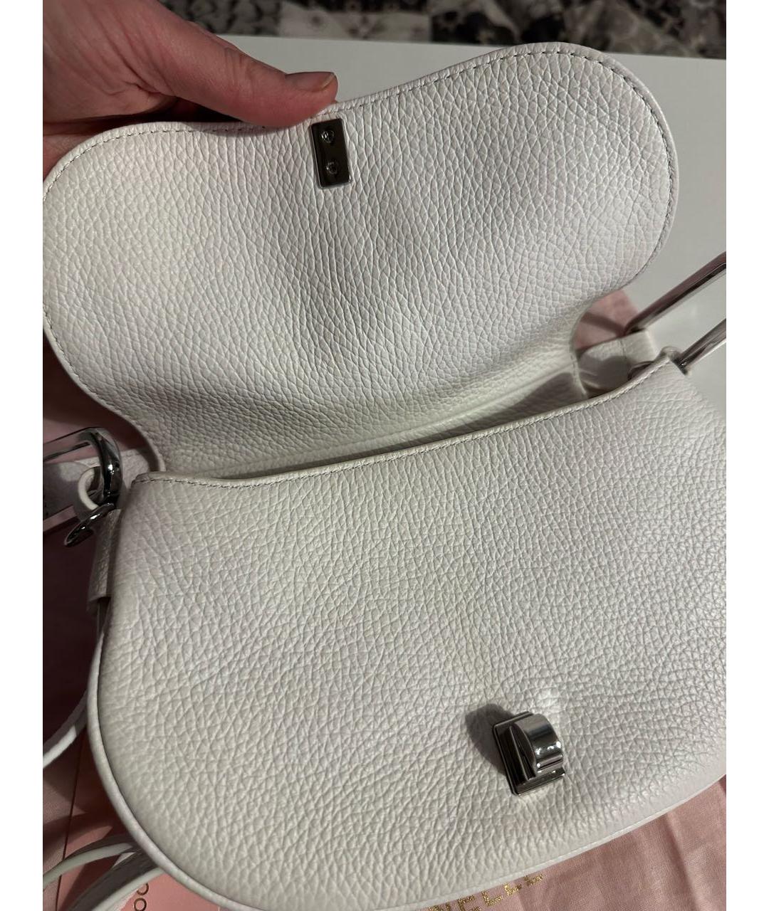 COCCINELLE Белая кожаная сумка через плечо, фото 4