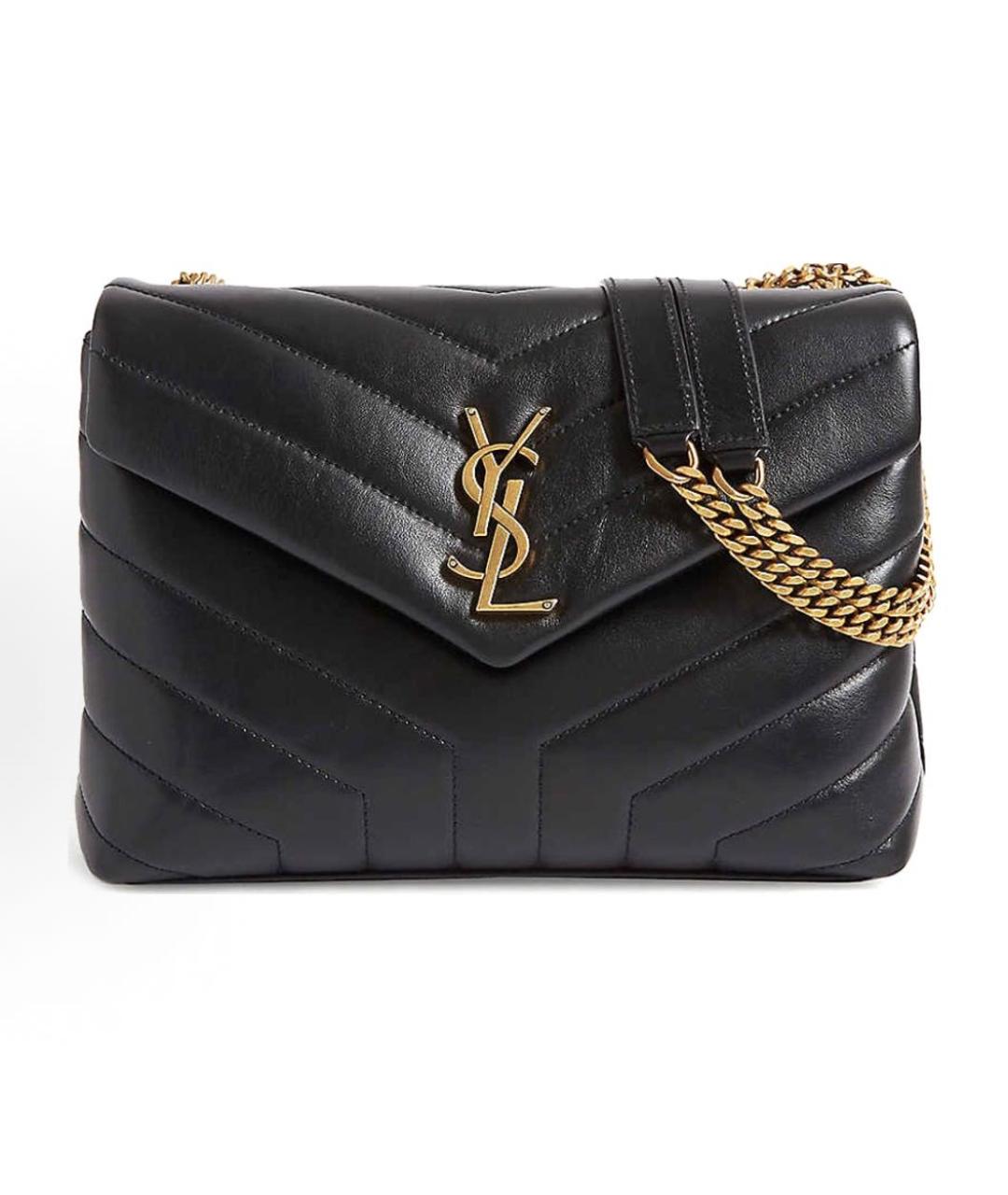 SAINT LAURENT Черная кожаная сумка через плечо, фото 4