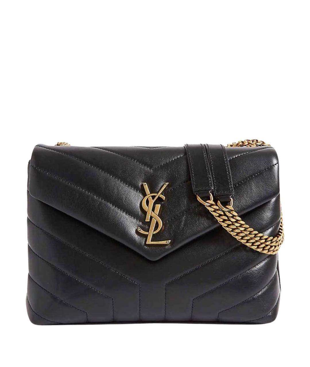 SAINT LAURENT Черная кожаная сумка через плечо, фото 1