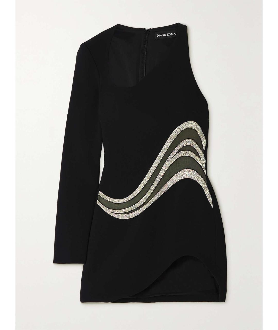 DAVID KOMA Черное коктейльное платье, фото 9