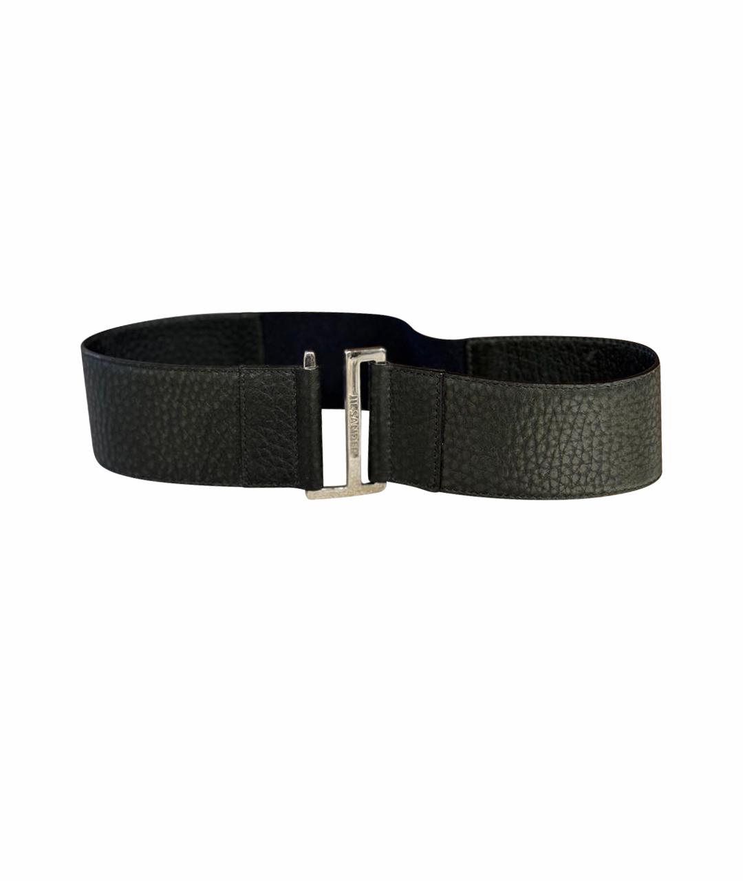 JIL SANDER Черный кожаный ремень, фото 1