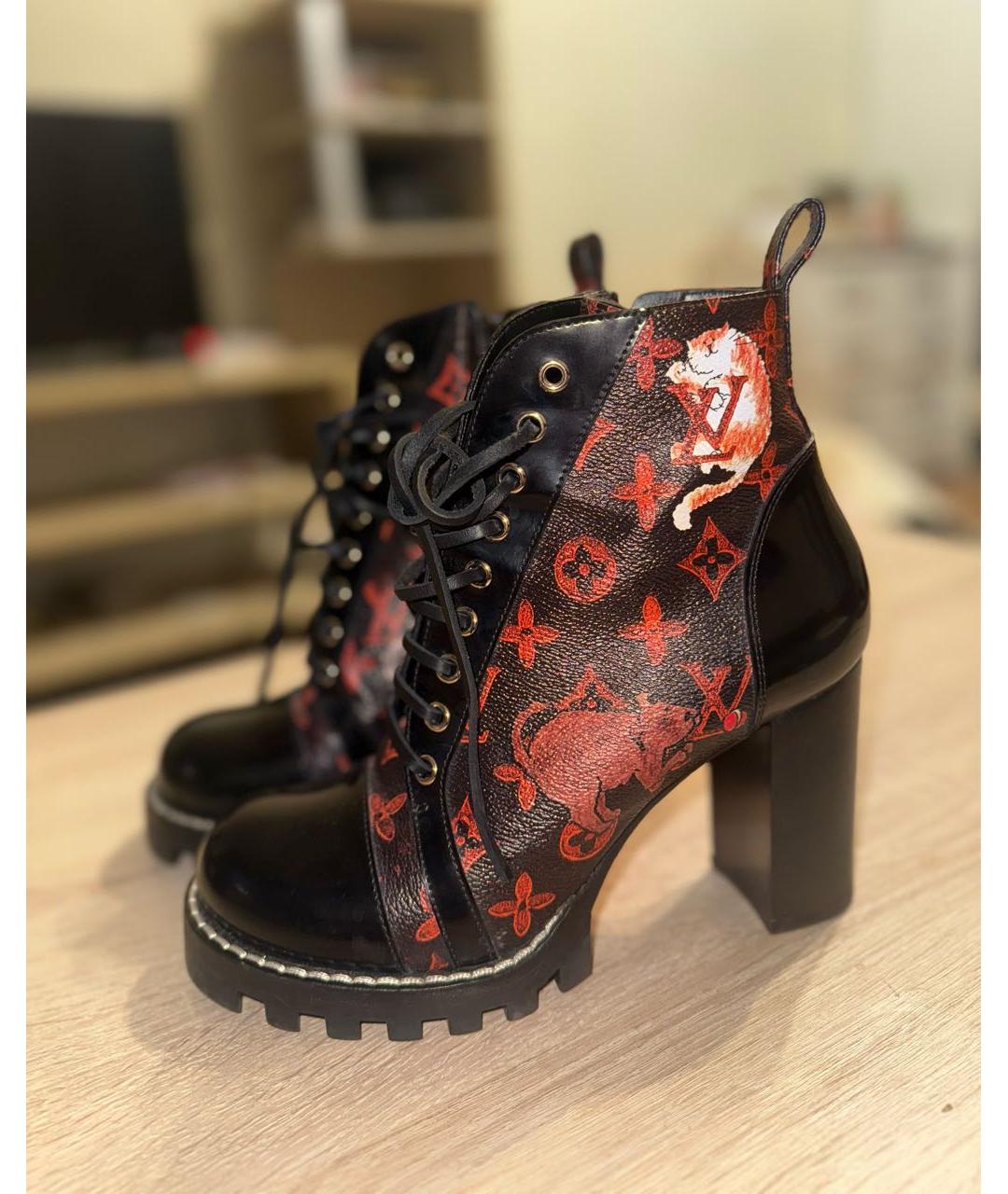 LOUIS VUITTON Красные кожаные балетки, фото 7