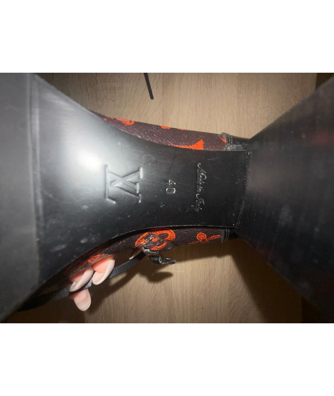 LOUIS VUITTON Красные кожаные балетки, фото 5