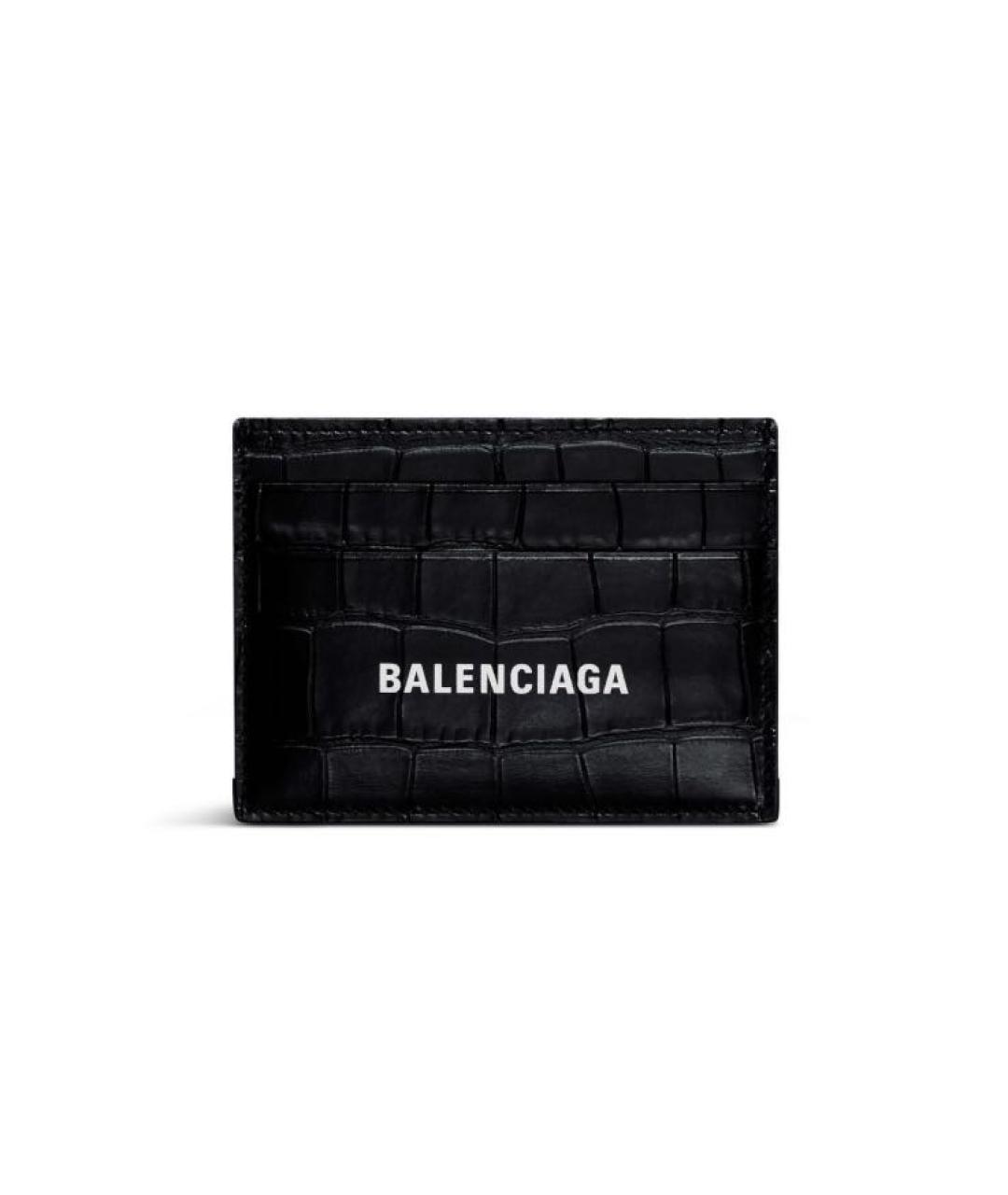 BALENCIAGA Черный кожаный кардхолдер, фото 1