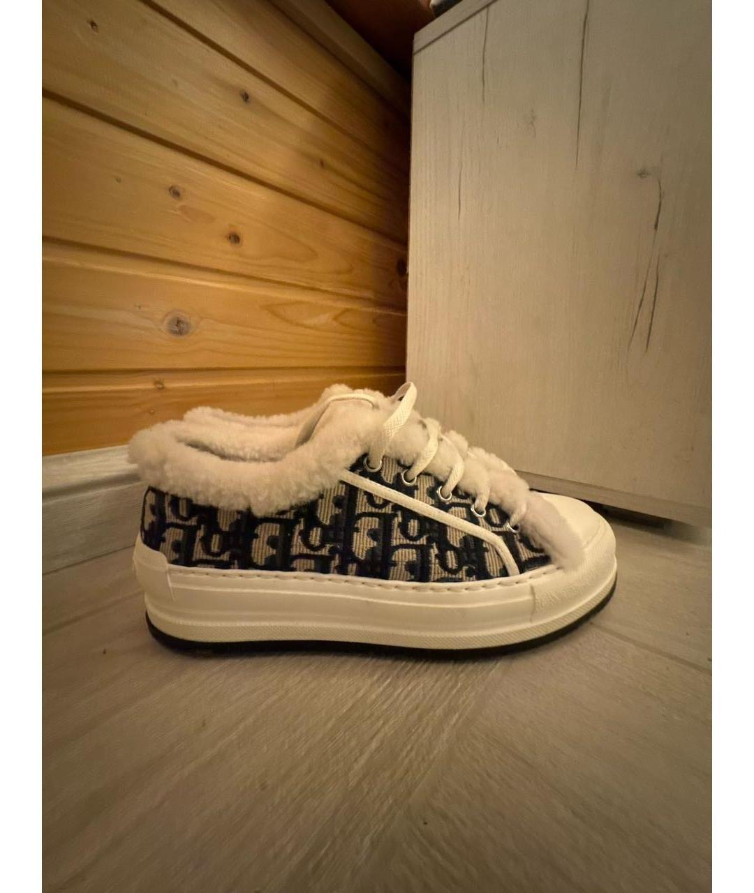 CHRISTIAN DIOR Синие текстильные кеды, фото 5