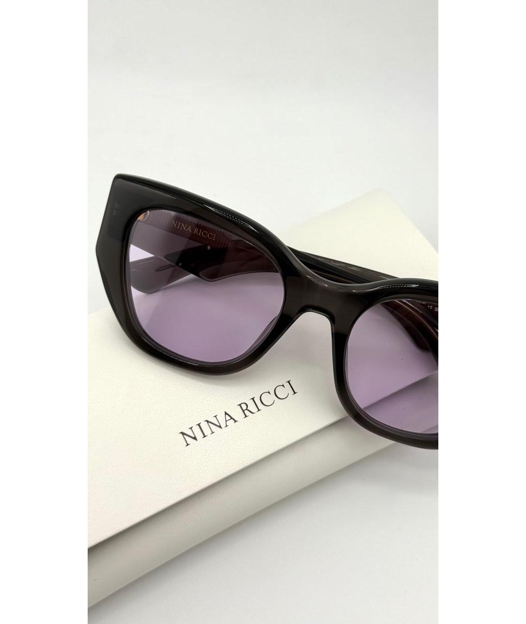 NINA RICCI Фиолетовые пластиковые солнцезащитные очки, фото 3