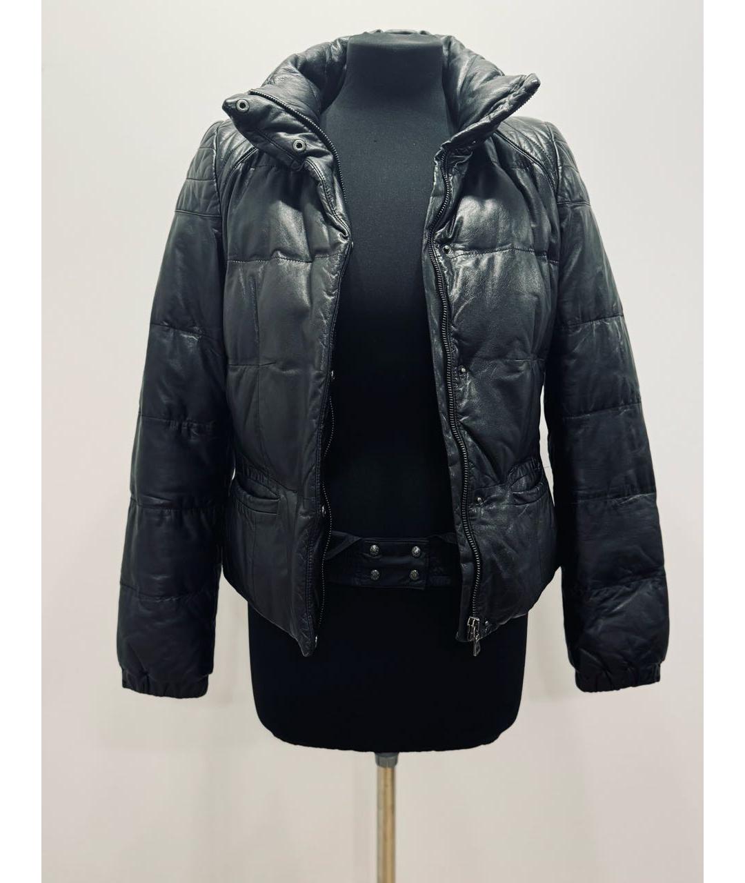 PRADA Черный кожаный пуховик, фото 2