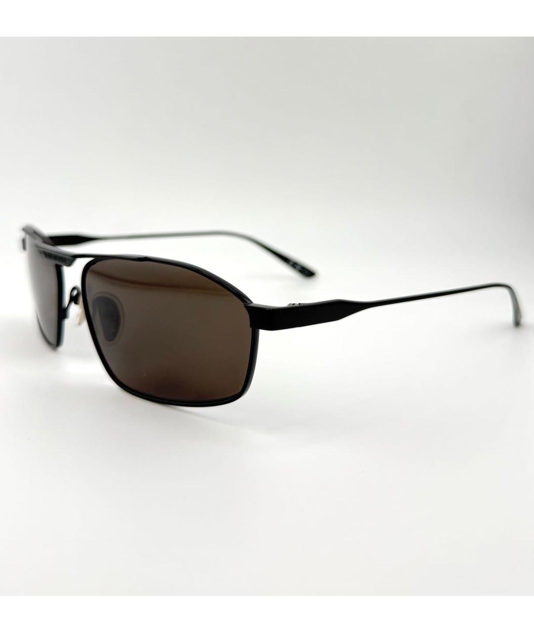 BALENCIAGA Черные металлические солнцезащитные очки, фото 3