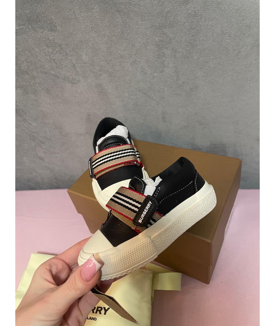 BURBERRY Мульти кожаные кеды, фото 4