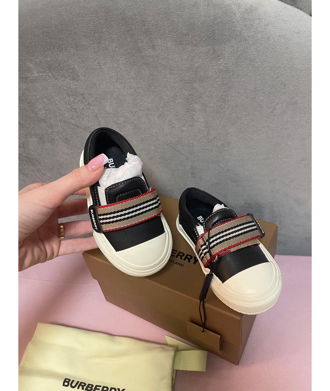 BURBERRY Мульти кожаные кеды, фото 3