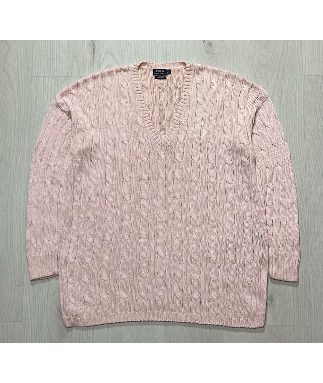 RALPH LAUREN Розовый хлопковый джемпер / свитер, фото 8