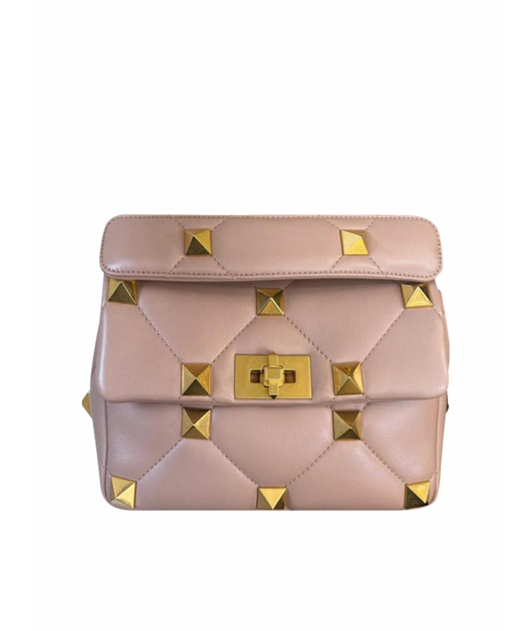 VALENTINO Бежевая кожаная сумка через плечо, фото 1