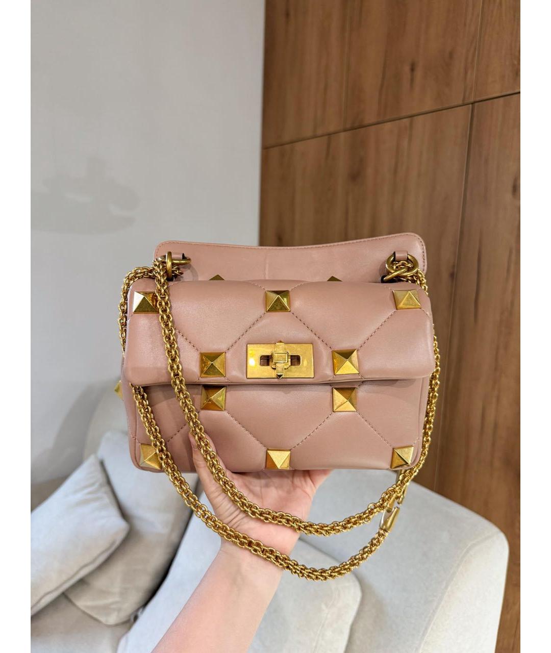 VALENTINO Бежевая кожаная сумка через плечо, фото 2