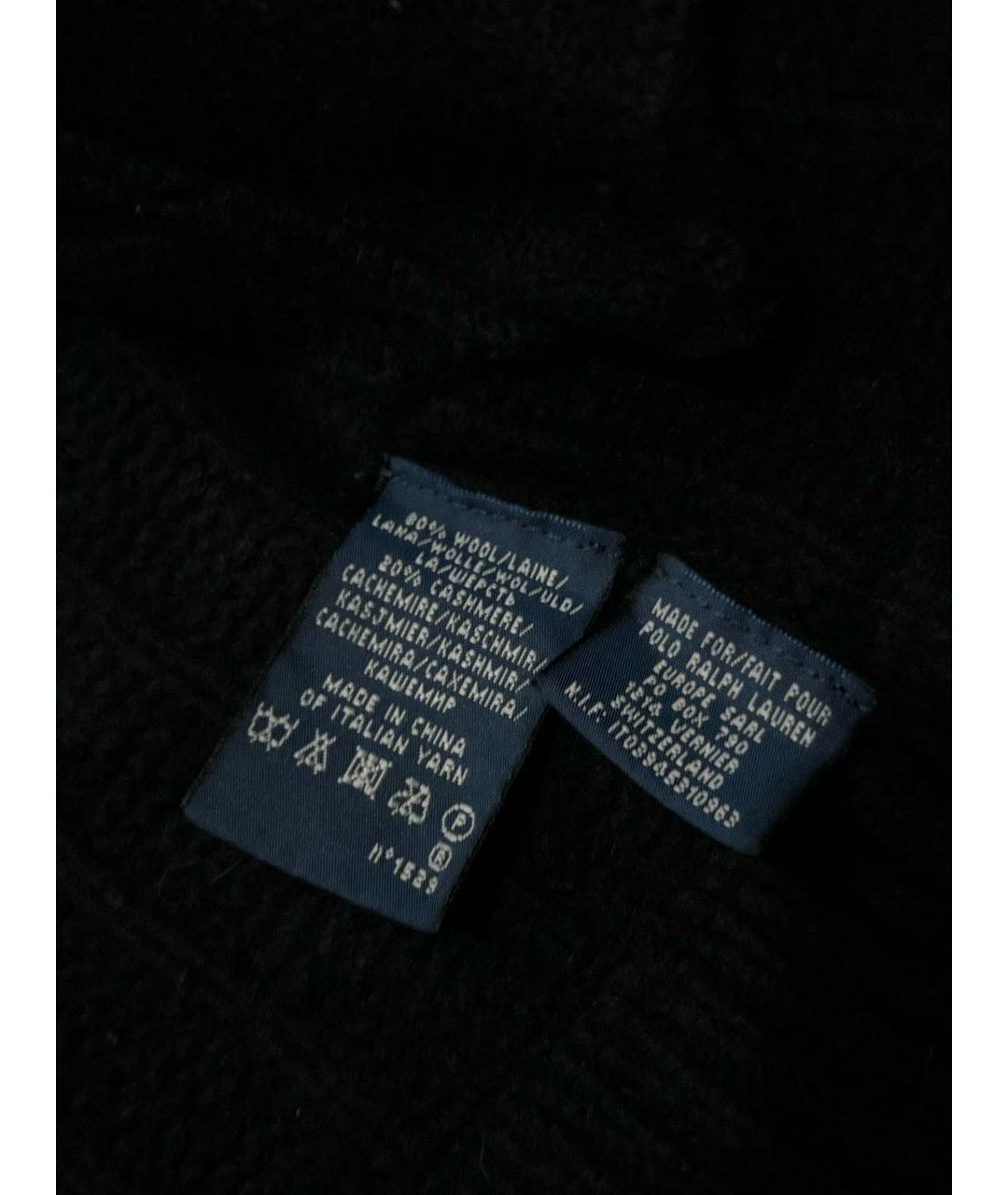 RALPH LAUREN Черный шерстяной кардиган, фото 7