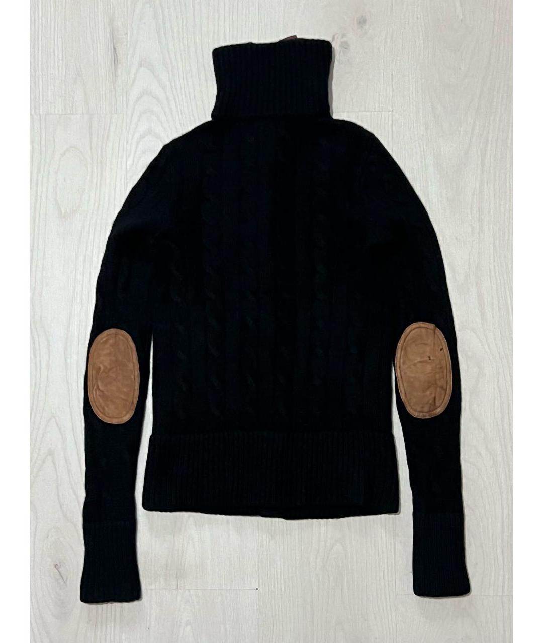 RALPH LAUREN Черный шерстяной кардиган, фото 2