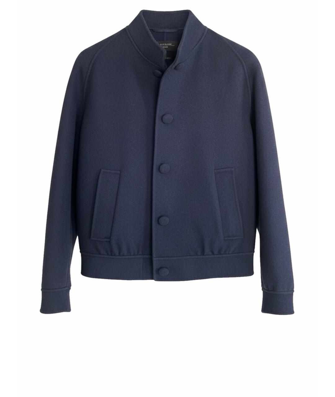 MAX MARA STUDIO Темно-синяя шерстяная куртка, фото 1