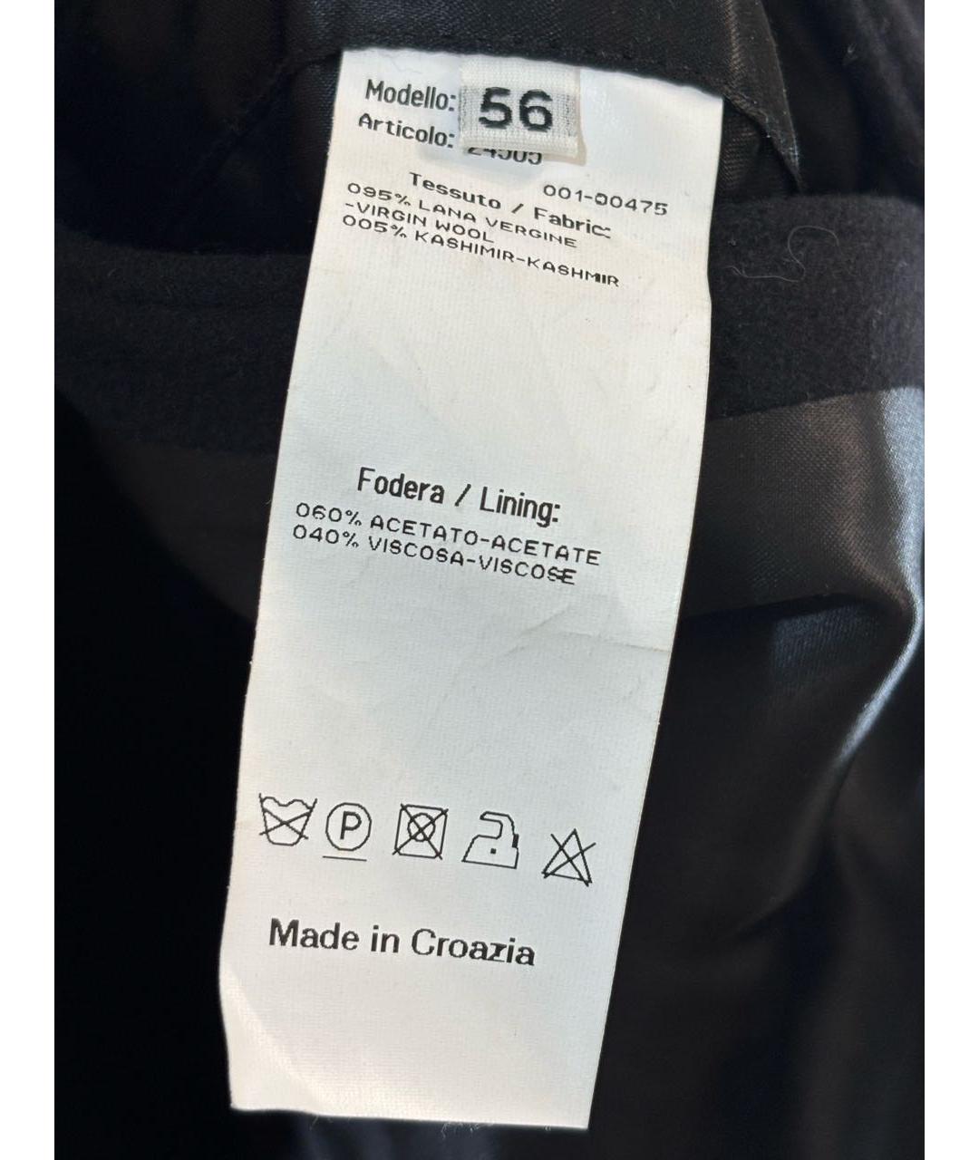 PAL ZILERI Черное шерстяное пальто, фото 5