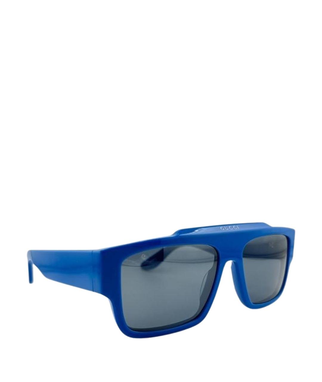 GUCCI Голубые пластиковые солнцезащитные очки, фото 1