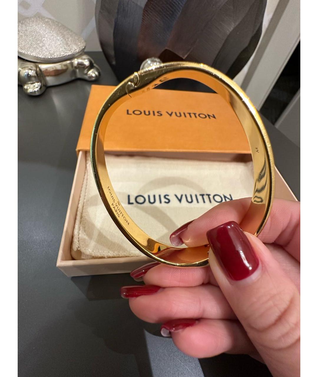 LOUIS VUITTON Желтый латунный браслет, фото 3