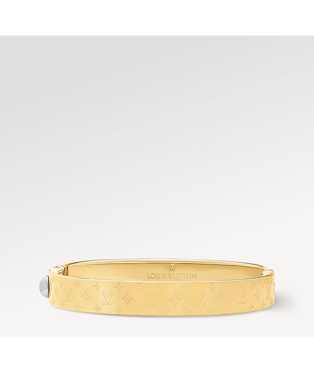 LOUIS VUITTON Желтый латунный браслет, фото 5