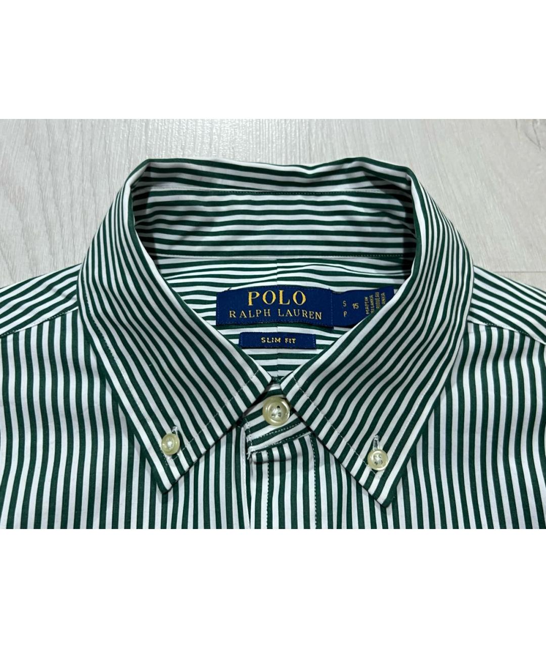 RALPH LAUREN Зеленая хлопковая кэжуал рубашка, фото 5